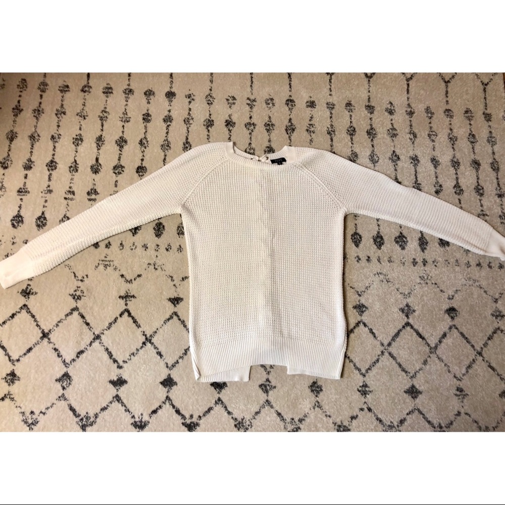 Lace-Up Back Knit Sweater- Med